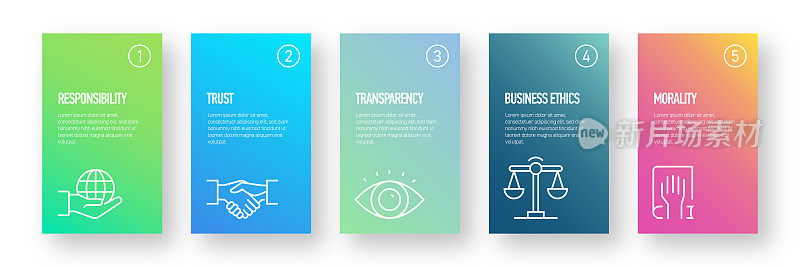 Business Ethics Infographic Design - Modern Colorful Gradient Style